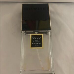 CHANEL Coco Eau de Parfum empty bottle with Black and Gold Accents vintage
